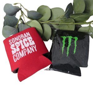 PAIR of Coozies! MONSTER & Sonoran Spice Company Beer Pop Holder | New Unused